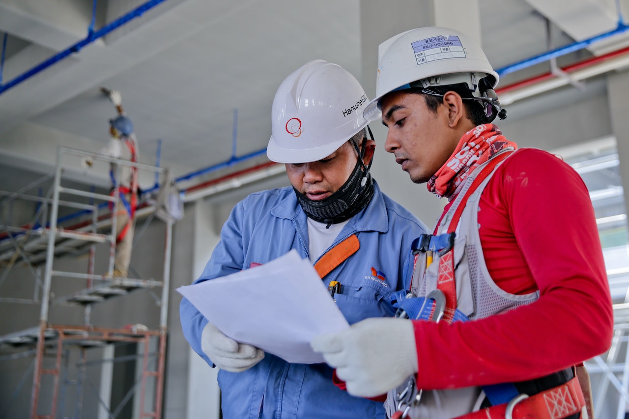 construction workers at site
