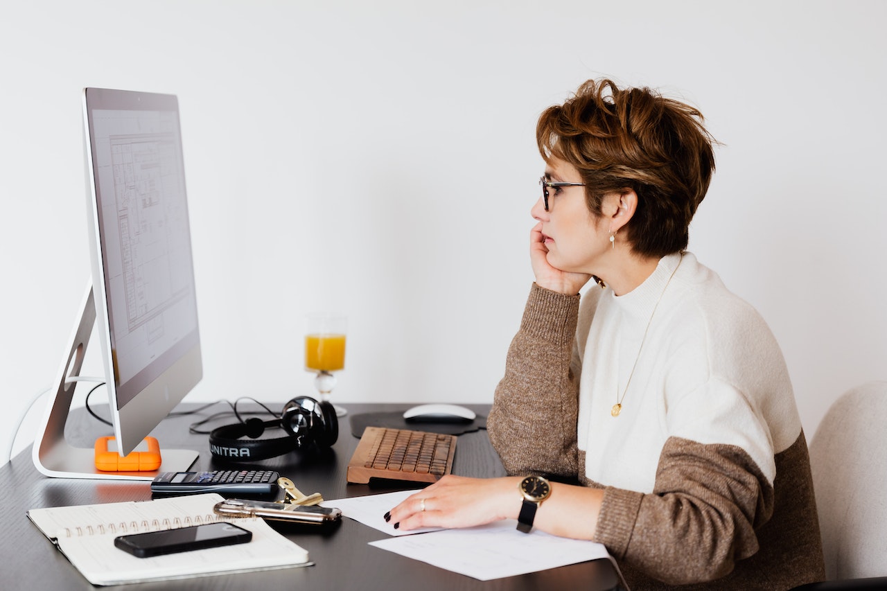 woman working