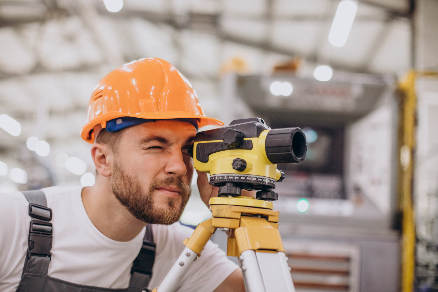 man using a topographical survey