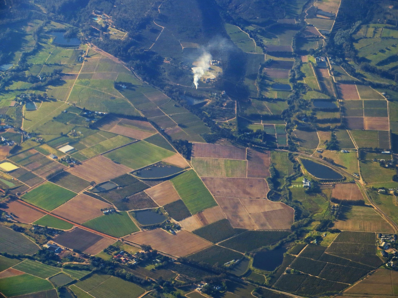 aerial view of land